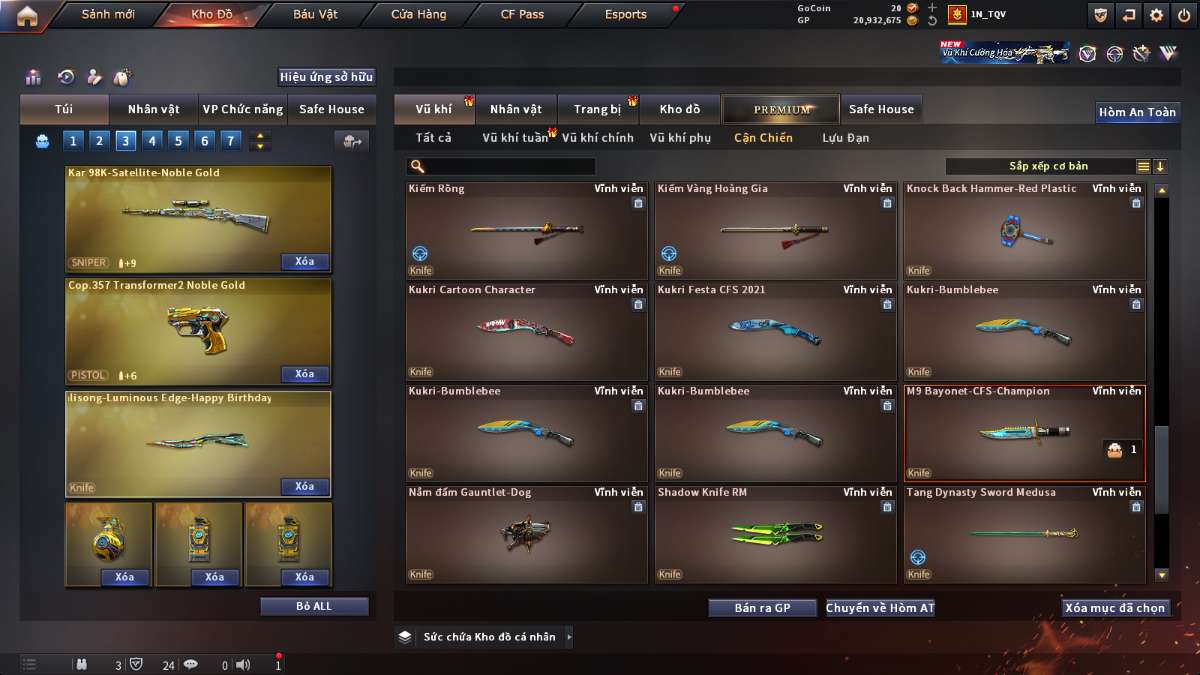 shop acc cf uy tin gia re